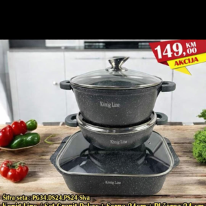 KÖNIG GRANIT SET posudja PG34, DS24 , PL24