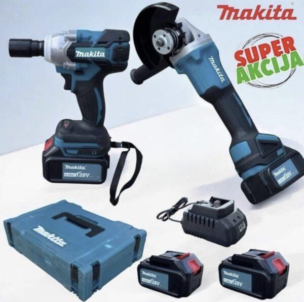 Aku set Makita 2u1 Udarni odvijač i Brusilica
